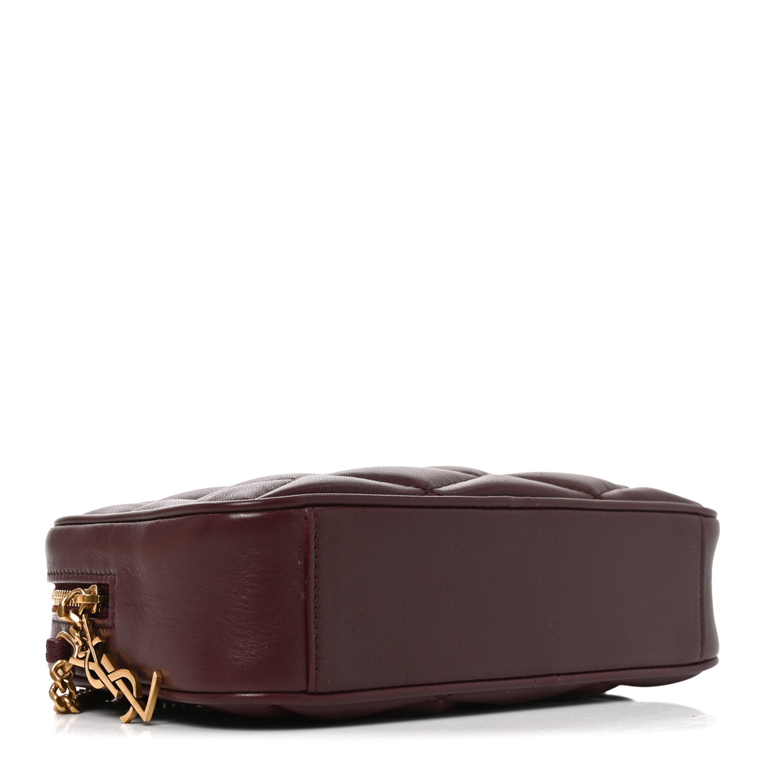 Saint Laurent Lambskin Quilted Mini Camera Bag Rouge Cabernet