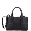 Bottega Veneta Grained Calfskin Intrecciato Mini Arco Tote Black