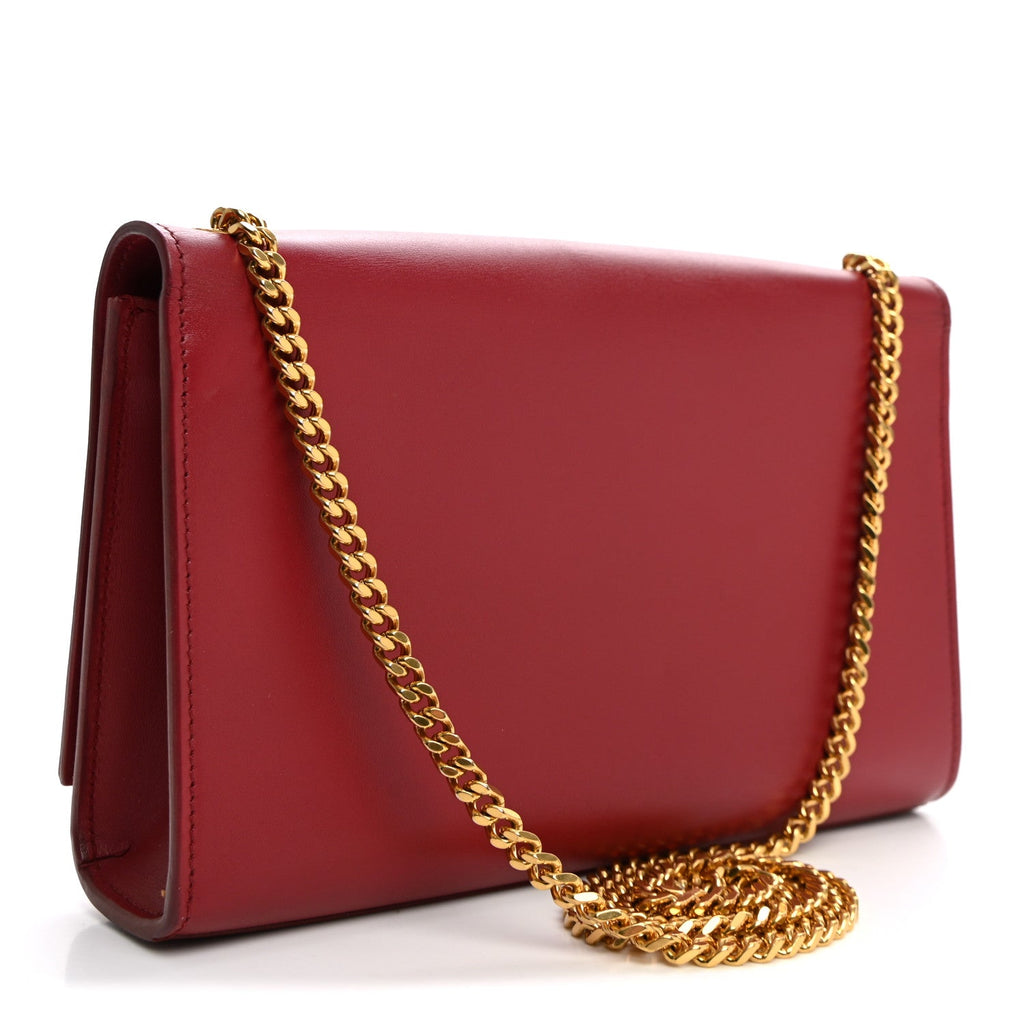 Saint Laurent Smooth Calfskin Medium Classic Monogram Kate Tassel Satchel New Lipstick