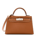 Hermès Epsom Mini Kelly Sellier 20 Gold front view