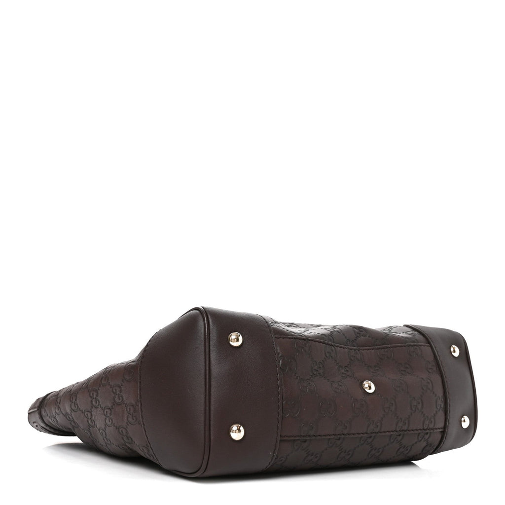Gucci Guccissima Medium Mayfair Tote Dark Brown