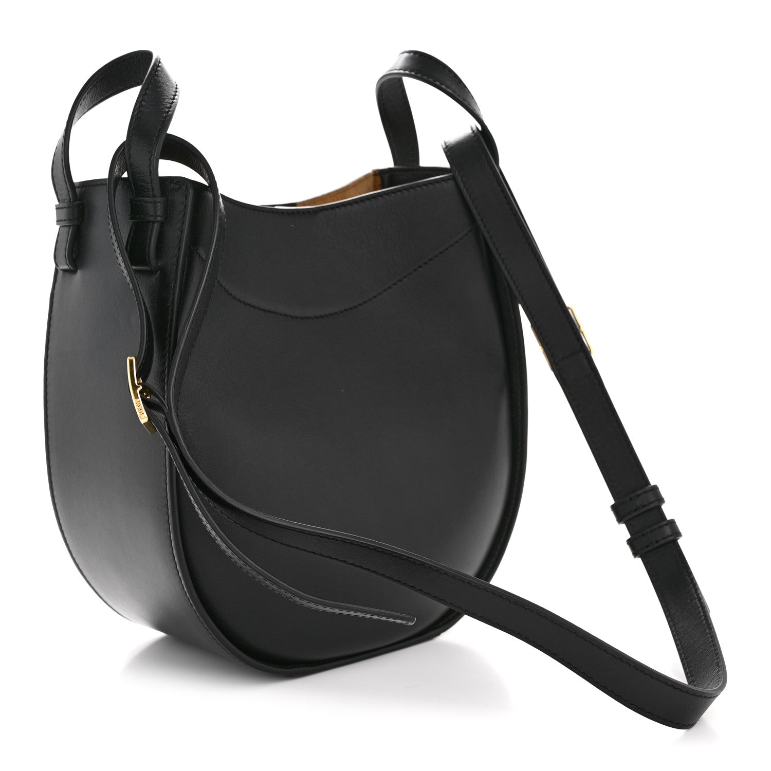 Loewe Calfskin Hammock Slice Bag Black