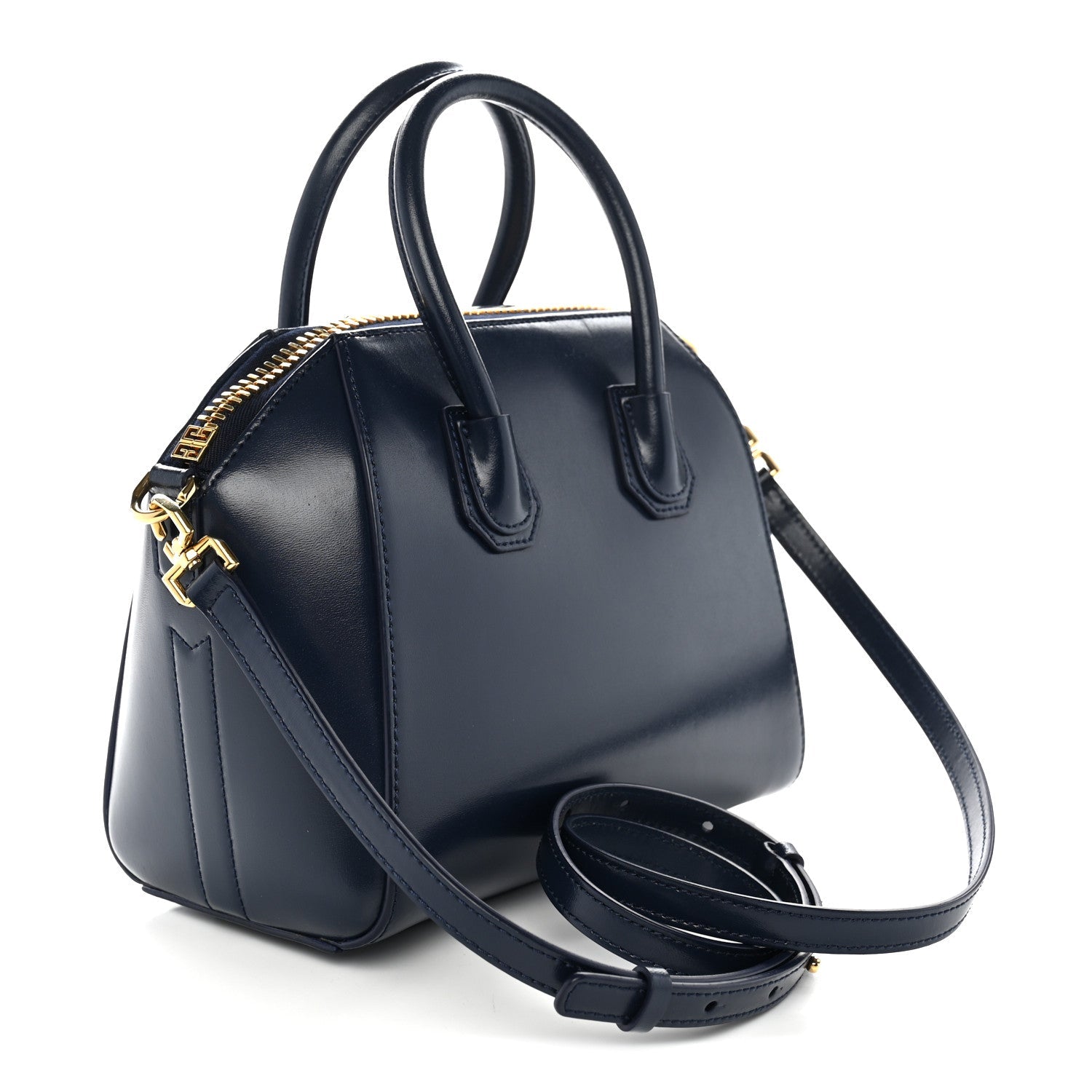 Givenchy Shiny Lord Calfskin Mini Antigona Navy