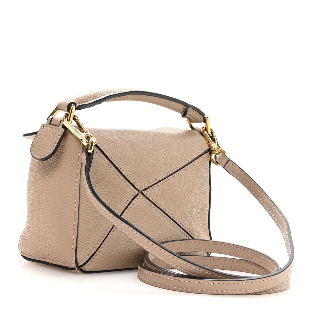Loewe Calfskin Mini Puzzle Bag Sand