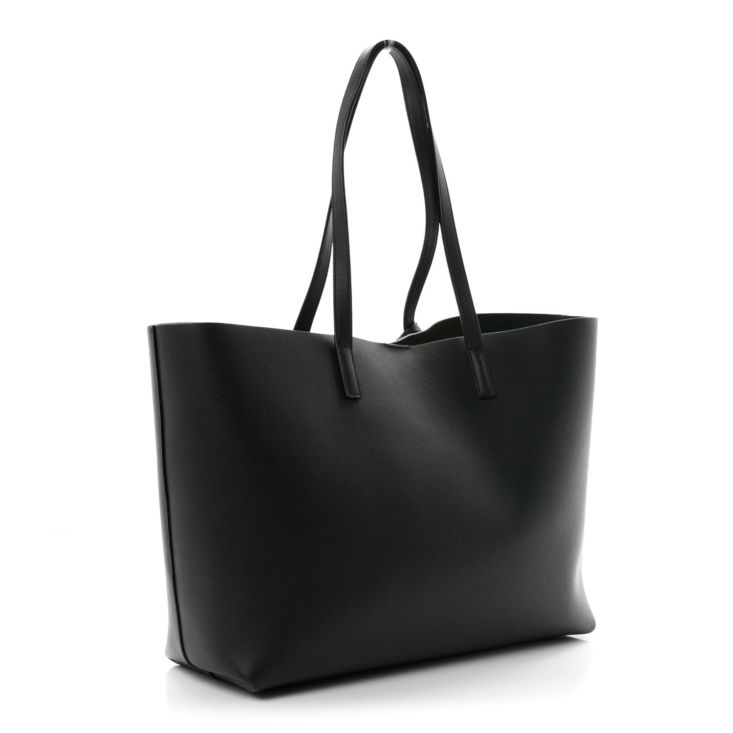 Saint Laurent Calfskin Large Shopping Tote Dark Green
