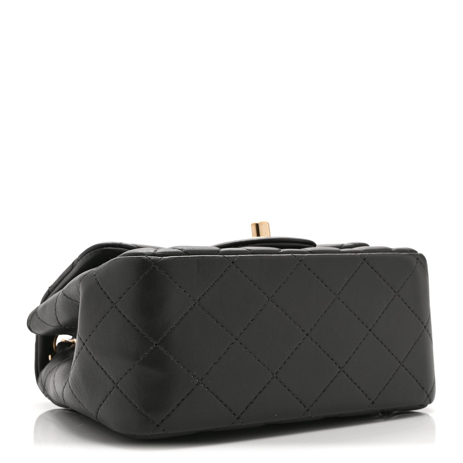Chanel Lambskin Quilted Mini Square Flap Dark Grey