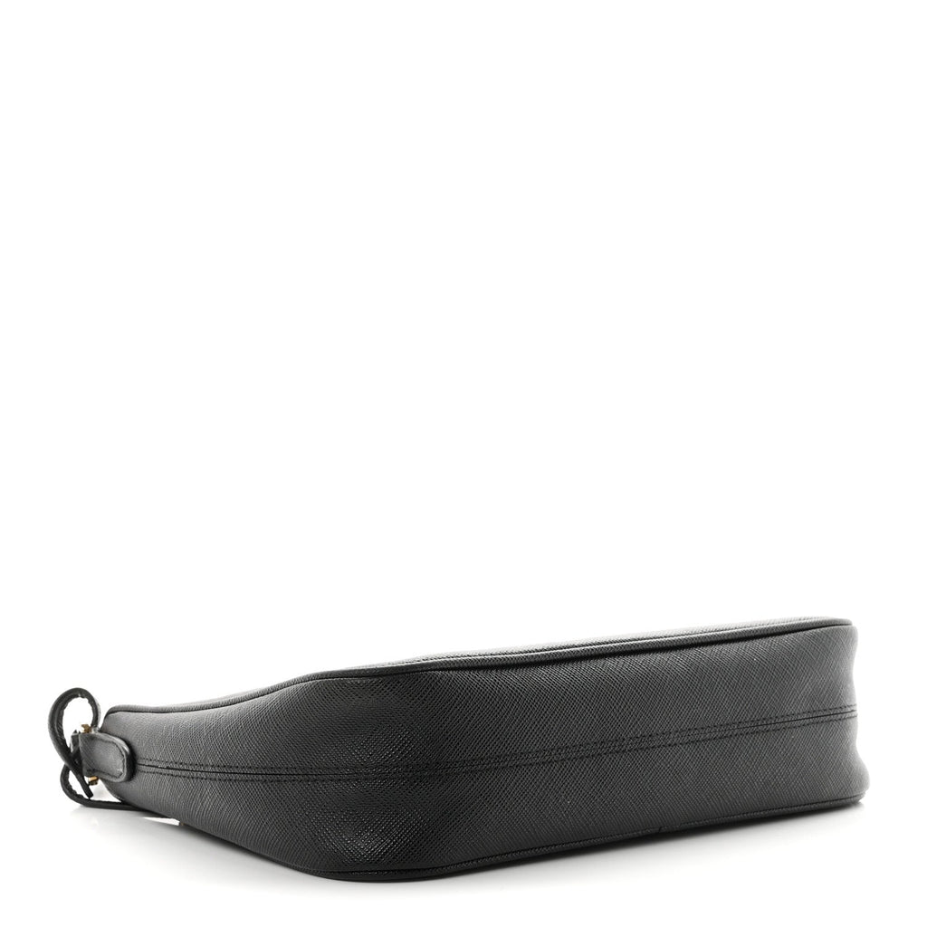 Prada Saffiano Lux Mini Re-Edition Shoulder Bag Black