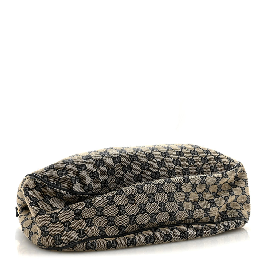 Gucci Monogram Medium Sukey Hobo Navy