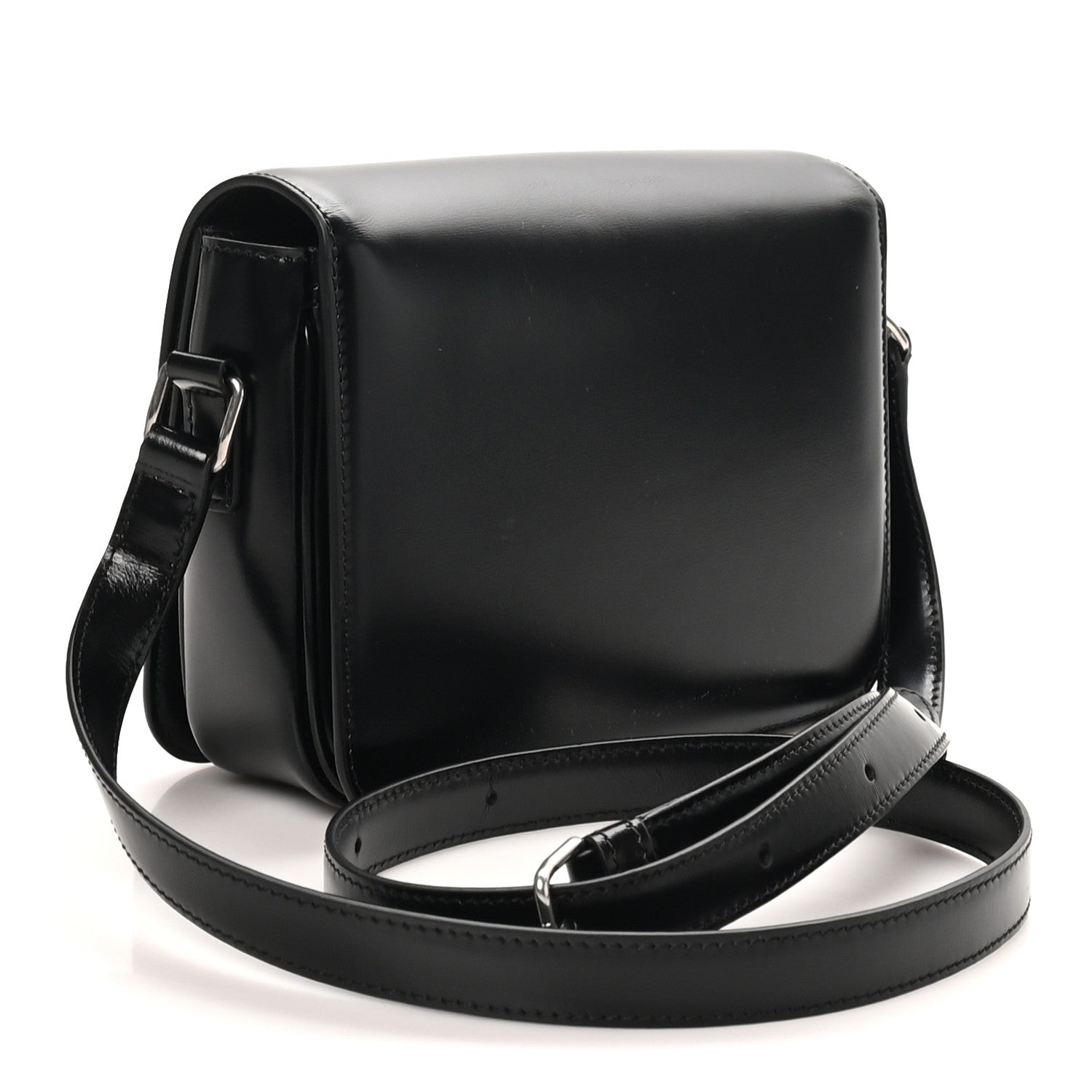 Celine Shiny Calfskin Teen Triomphe Black