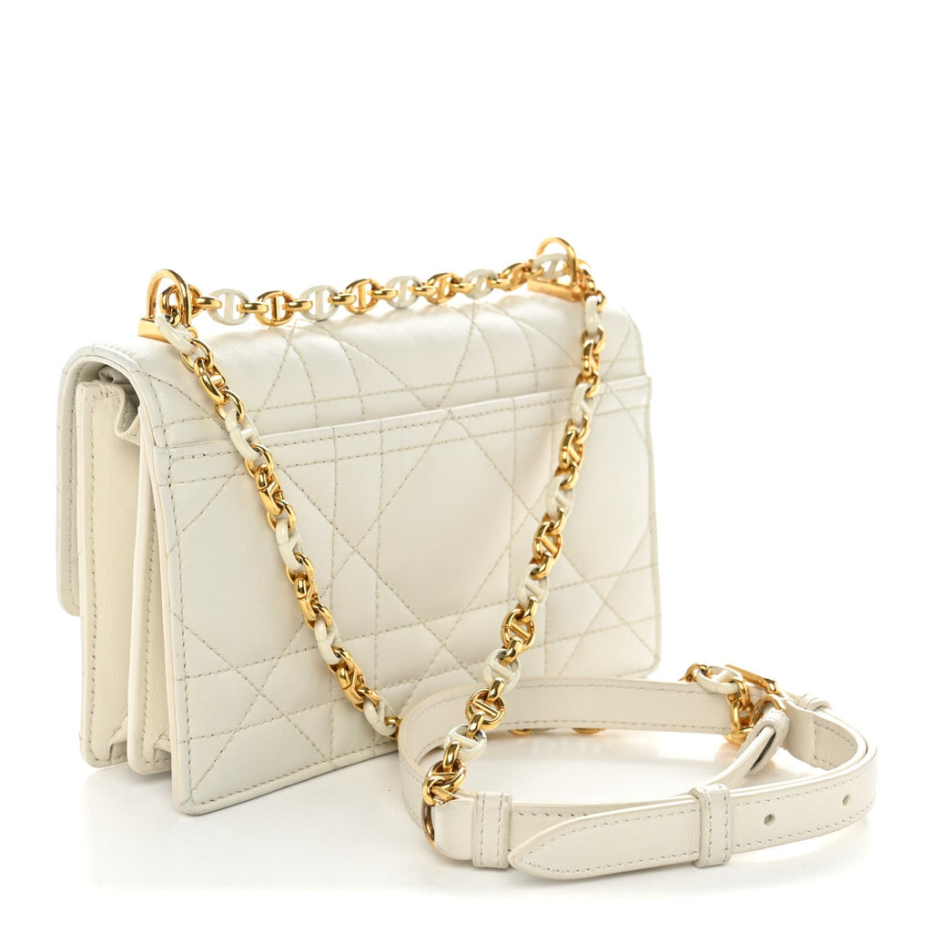 Dior Lambskin Macrocannage Mini Miss Caro Bag Latte