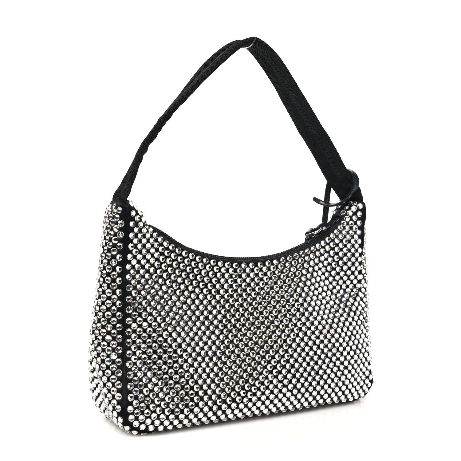 Prada Satin Crystal Mini Re-Edition 2000 Bag Cristal