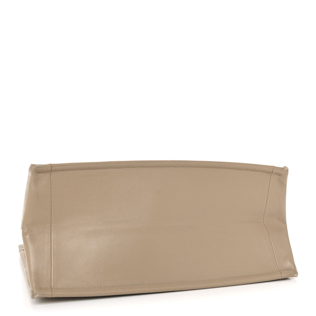 Dior Calfskin Archicannage Medium Essential Tote Beige