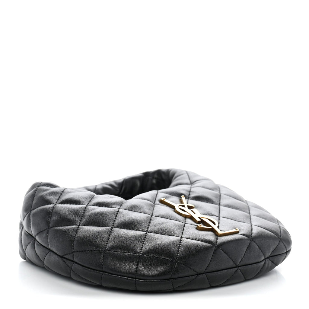 Saint Laurent Lambskin Quilted Icarino Bag Black