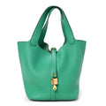 Hermès Taurillon Clemence Picotin Lock 22 MM Menthe