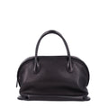 The Row Polished Saddle Calfskin Agnes Bag Black