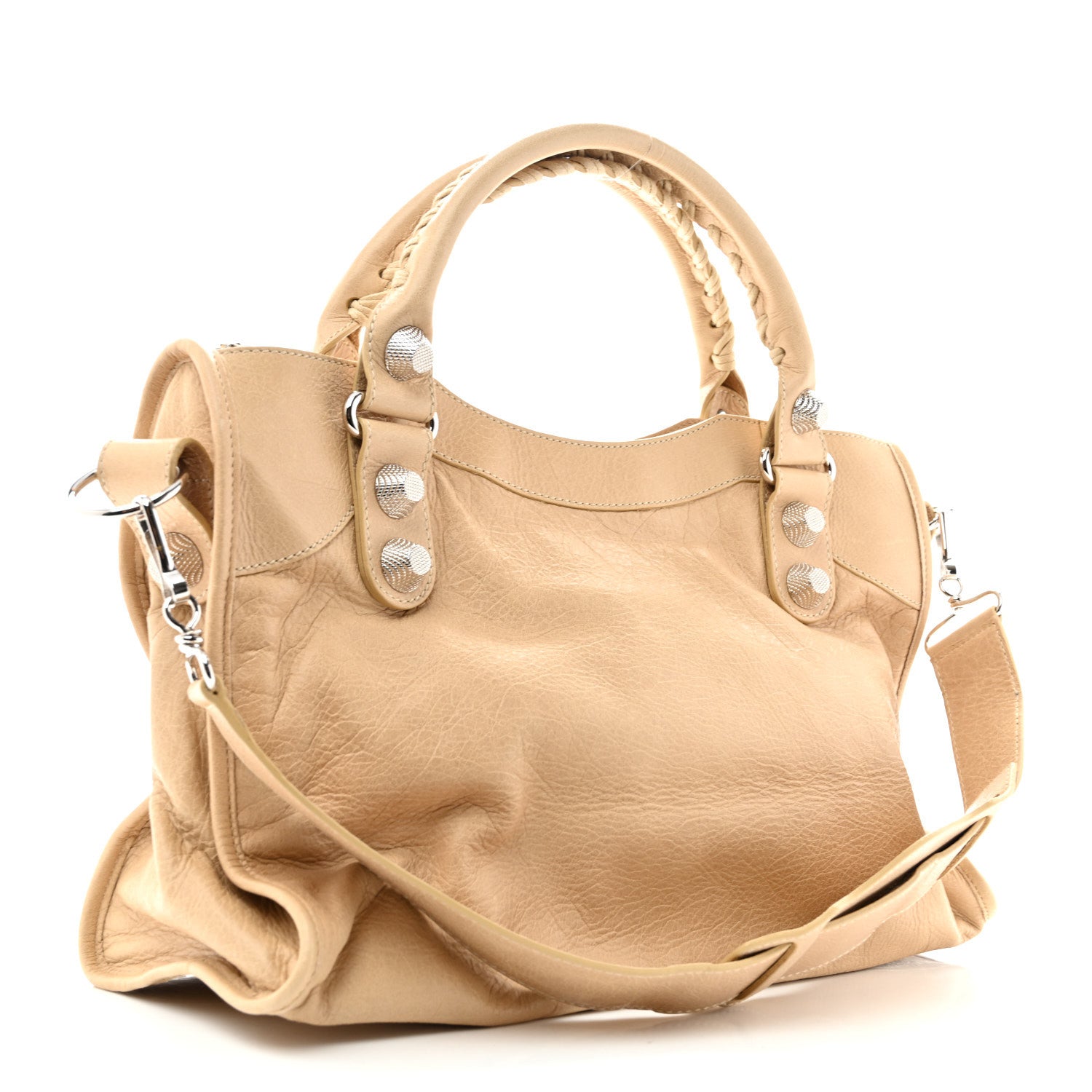 Balenciaga Agneau Giant 21 Silver Hardware City Sahara