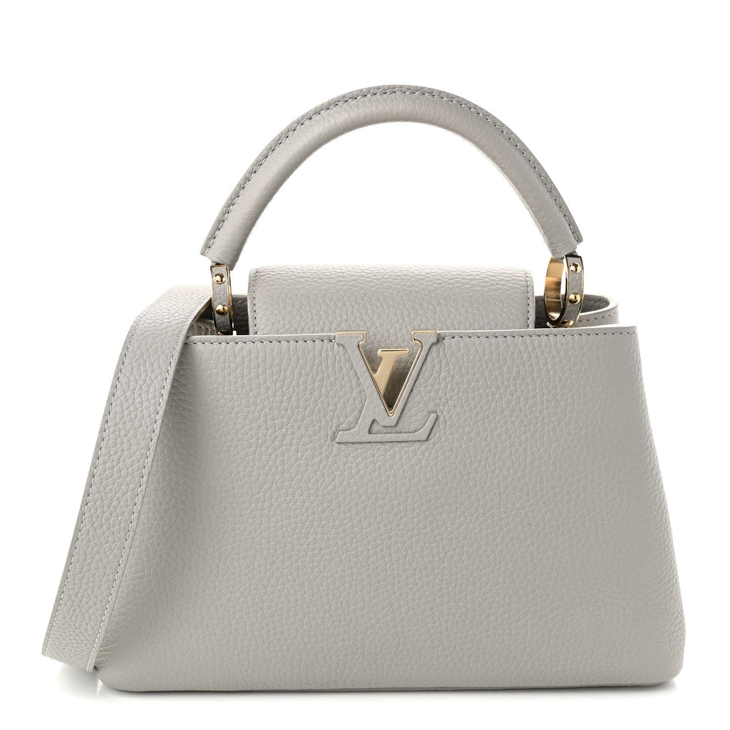 Louis Vuitton Taurillon Capucines BB Flint Grey