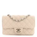 Chanel Caviar Quilted Mini Rectangular Flap Light Beige
