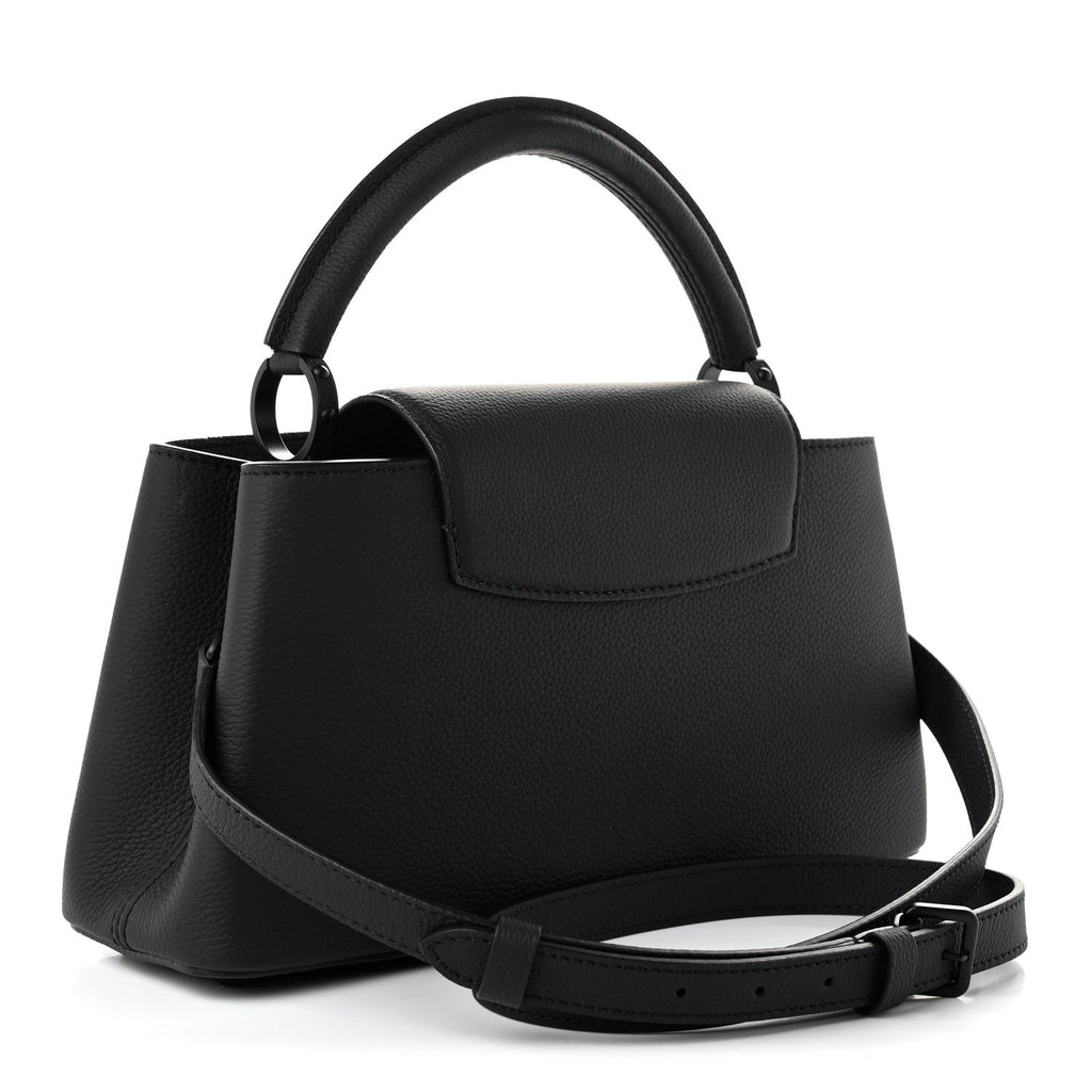 Louis Vuitton Taurillon Capucines East West MM Matte Black