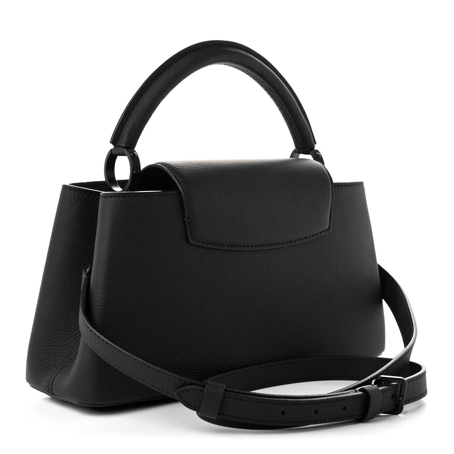 Louis Vuitton Taurillon Capucines East West MM Matte Black