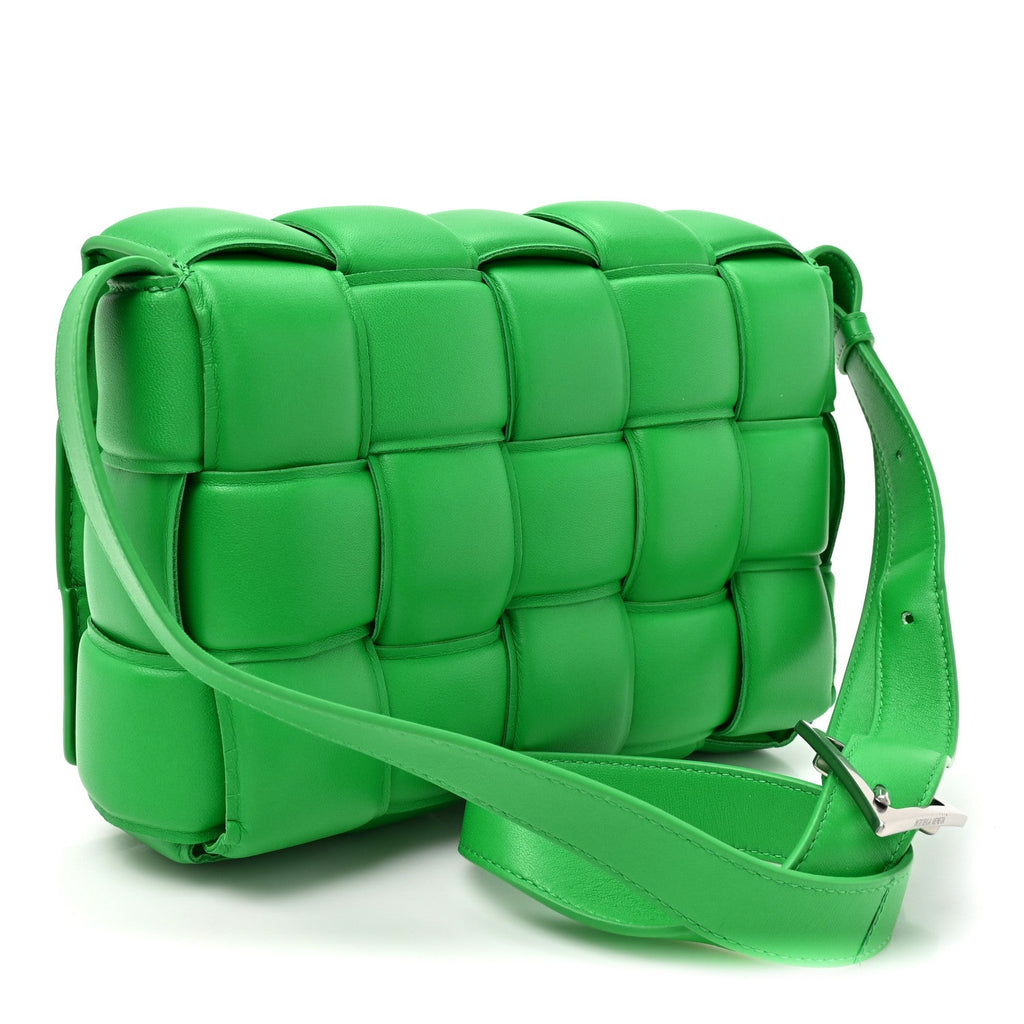 Bottega Veneta Nappa Maxi Intreccio Padded Cassette Crossbody Bag Parakeet