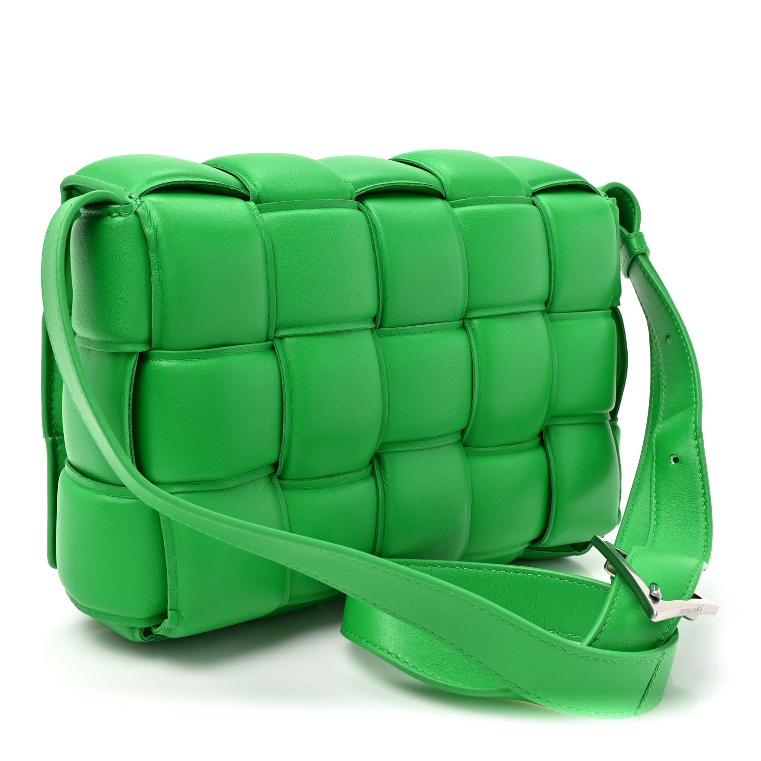 Bottega Veneta Nappa Maxi Intreccio Padded Cassette Crossbody Bag Parakeet