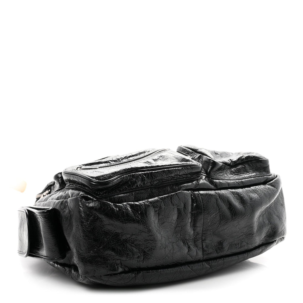 Balenciaga Agneau Arena Superbusy Messenger Bag Black