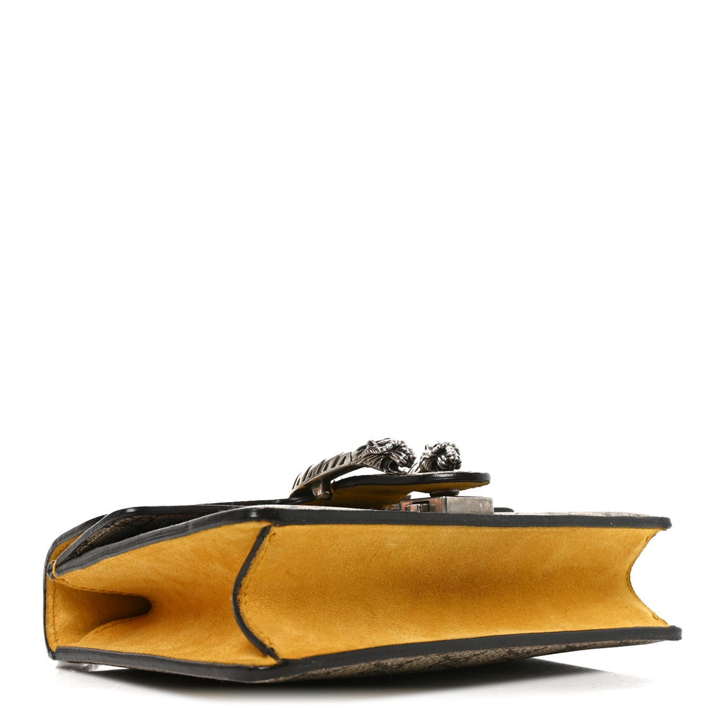 Gucci GG Supreme Monogram Mini Dionysus Shoulder Bag Yellow