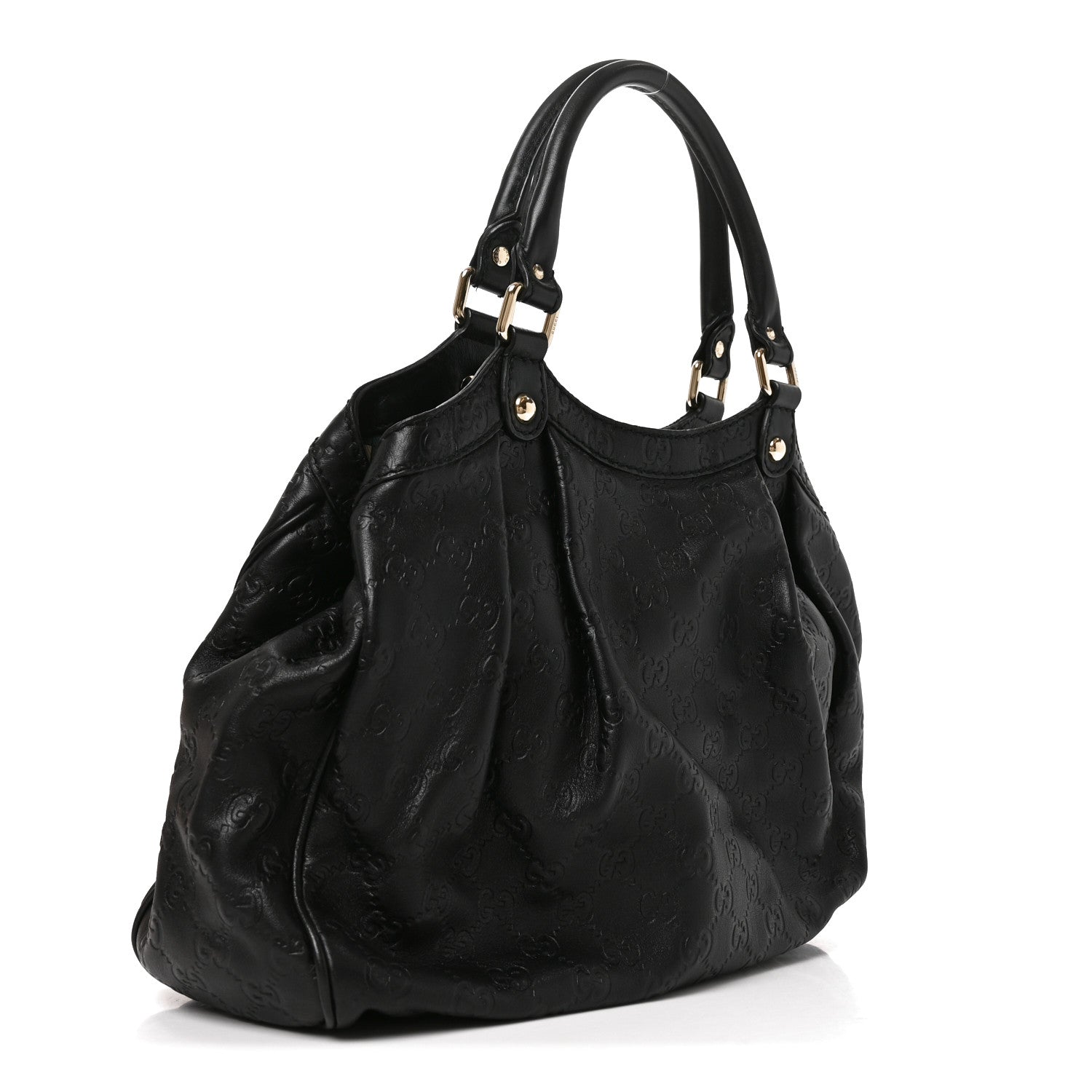 Gucci Guccissima Medium Sukey Tote Black