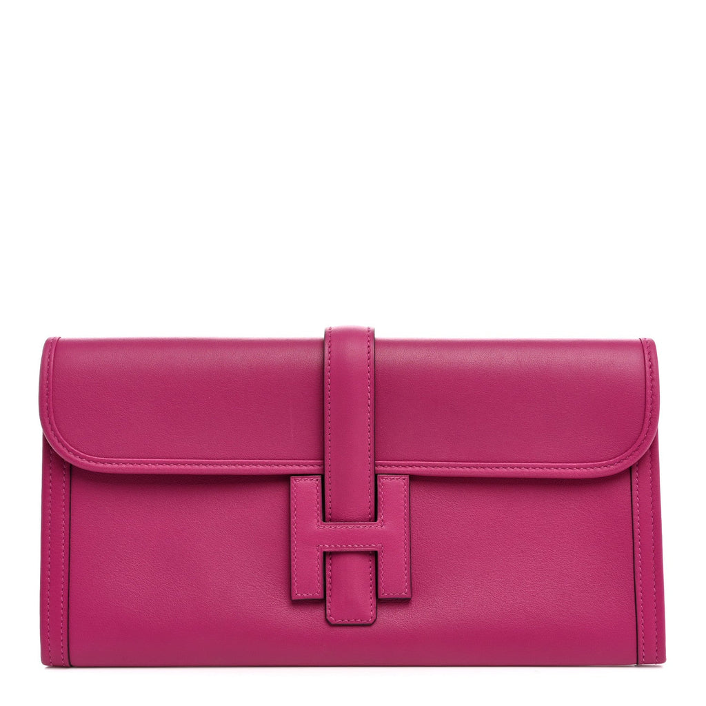 Hermès Swift Jige Elan 29 Clutch Rose Pourpre