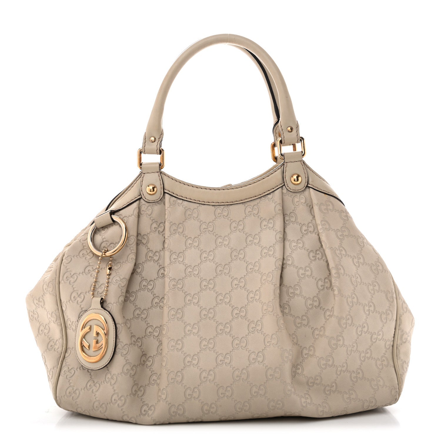 Gucci Guccissima Medium Sukey Tote Mystic White
