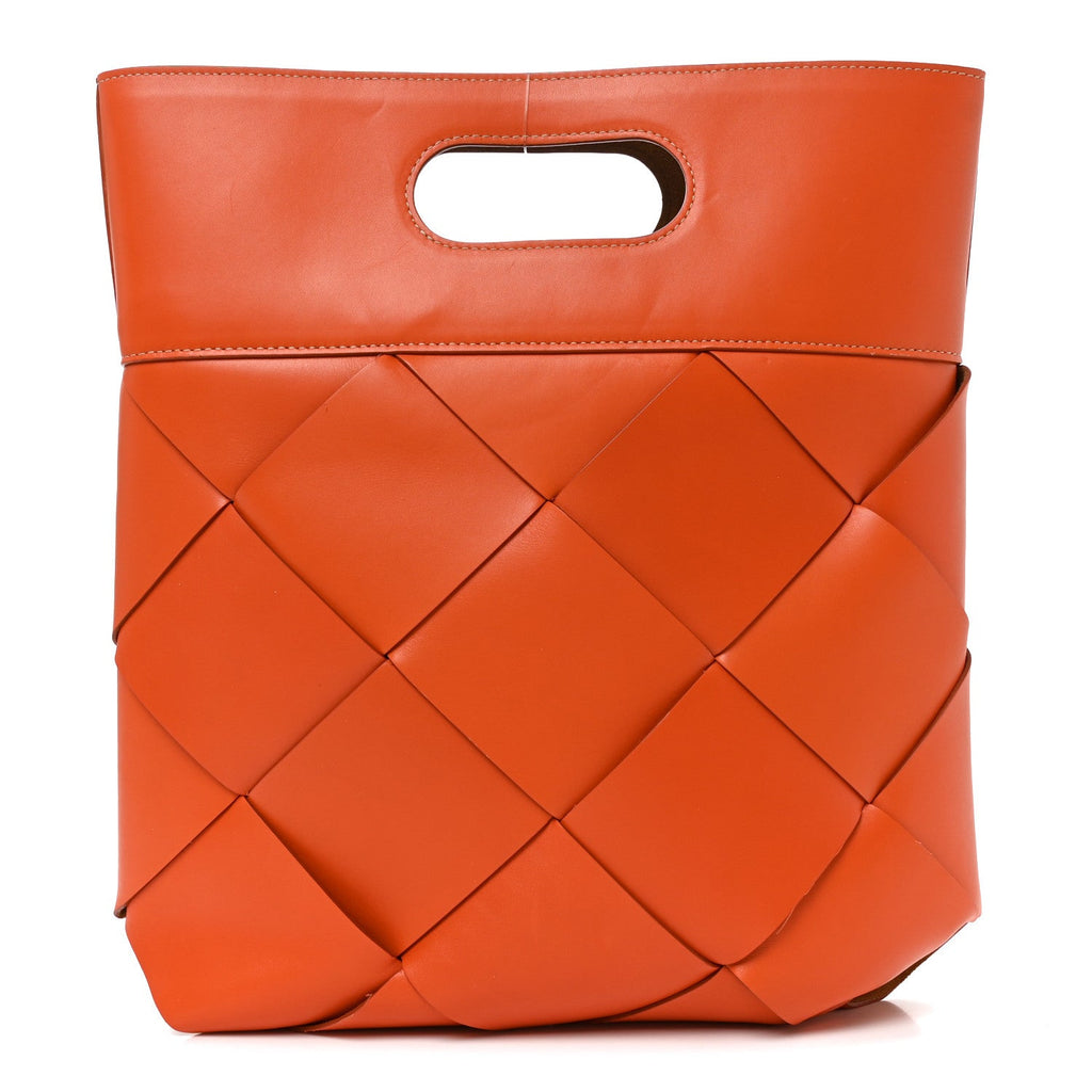 Bottega Veneta French Calfskin Small Slip Tote Orange