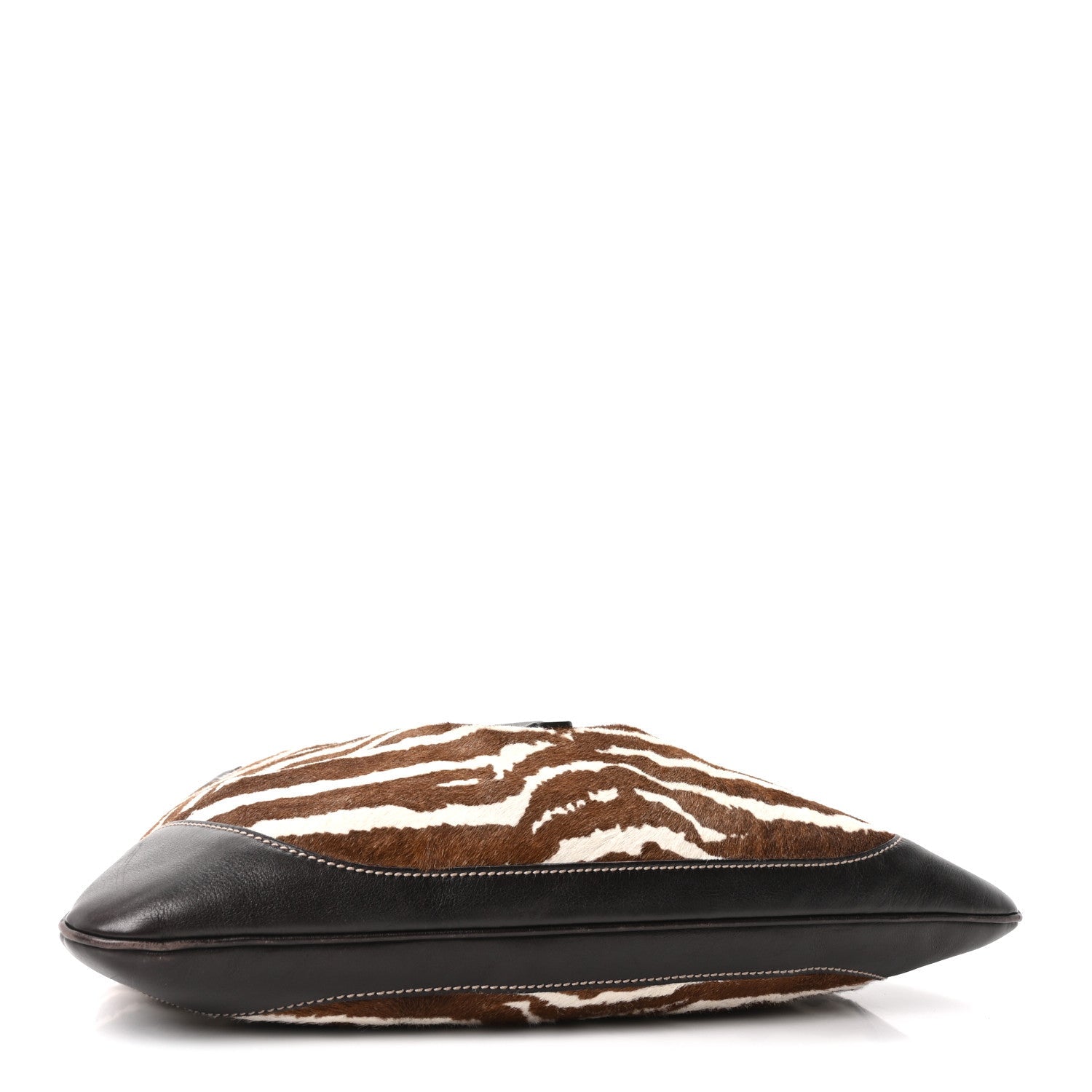 Gucci Pony Hair Zebra Print Medium Jackie O Bouvier Hobo Brown