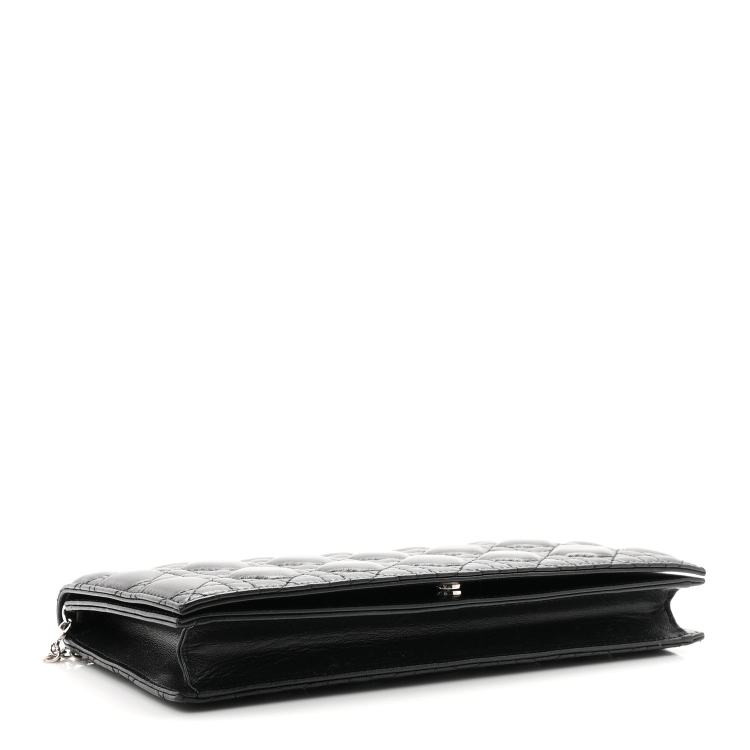 Dior Lambskin Cannage Lady Dior Convertible Clutch Black