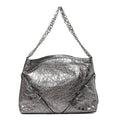Givenchy Metallic Calfskin Medium Voyou Bag Silver