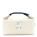 Hermès Canvas Large Bride-A-Brac Cabriole Case gris perle