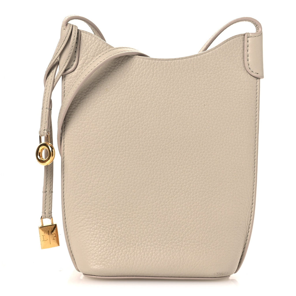 Loro Piana Grained Calfskin Bale Phone Case Light Travertine