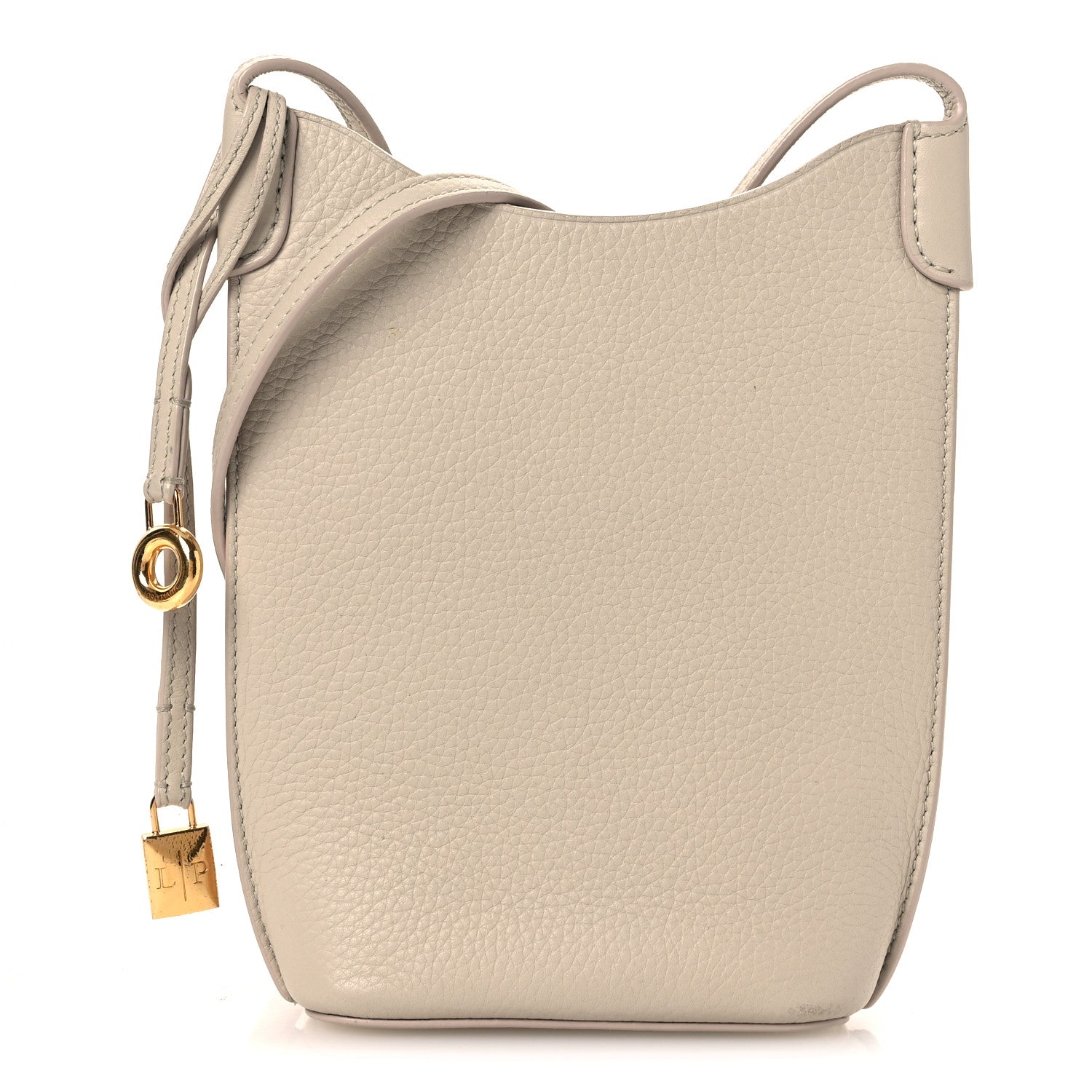 Loro Piana Grained Calfskin Bale Phone Case Light Travertine