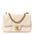 Chanel Caviar Quilted Mini Sweetheart Rectangular Flap White