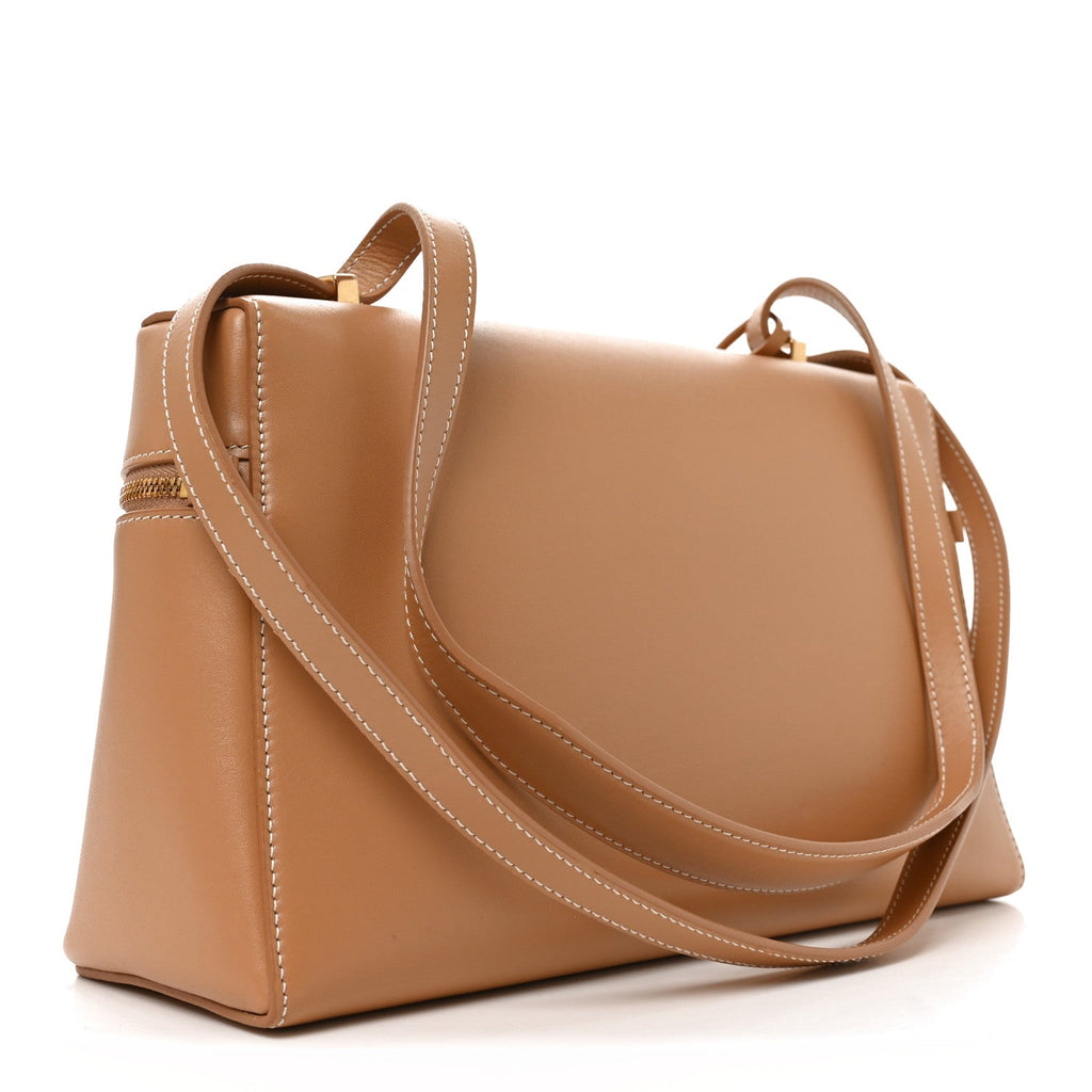 Loro Piana Saddle Calfskin Extra Bag L27 Cream Bignet side view