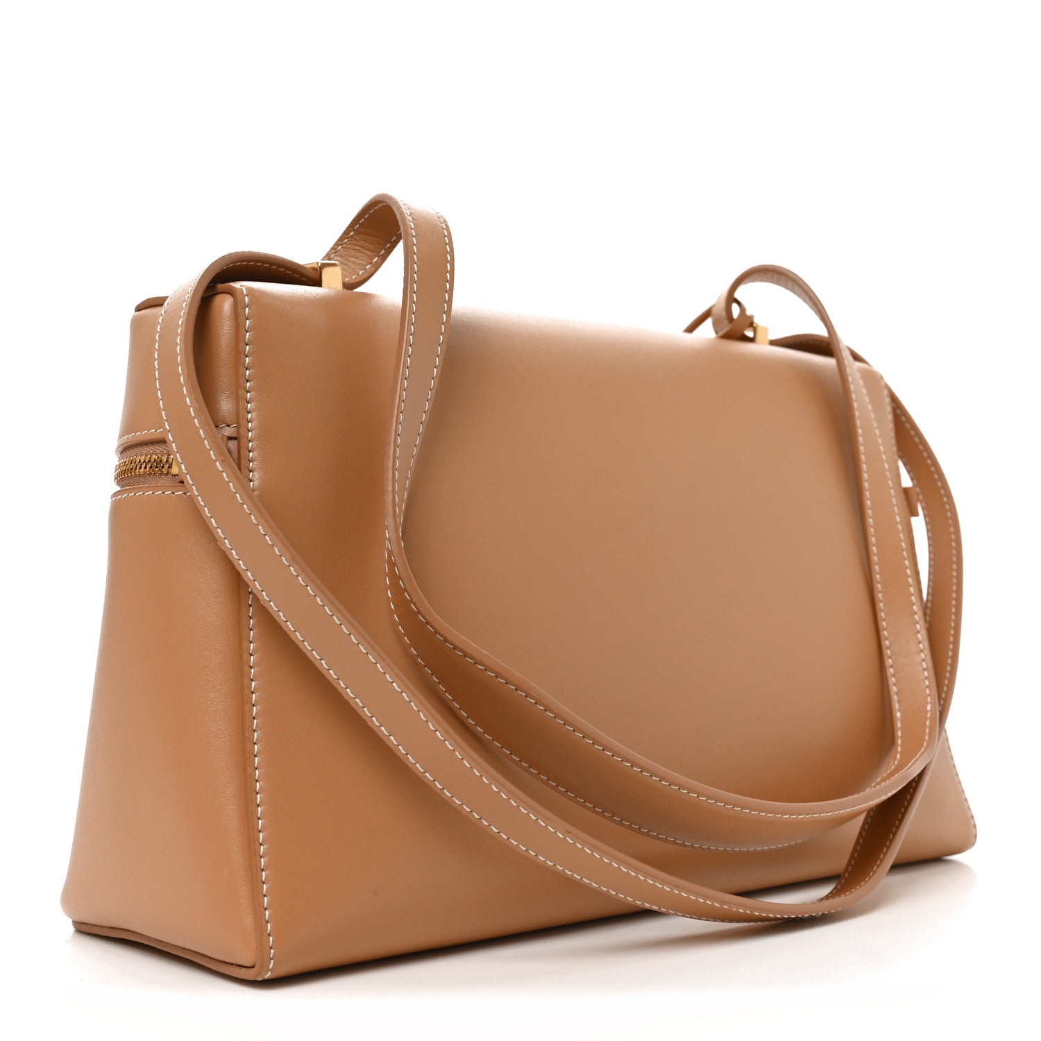 Loro Piana Saddle Calfskin Extra Bag L27 Cream Bignet side view
