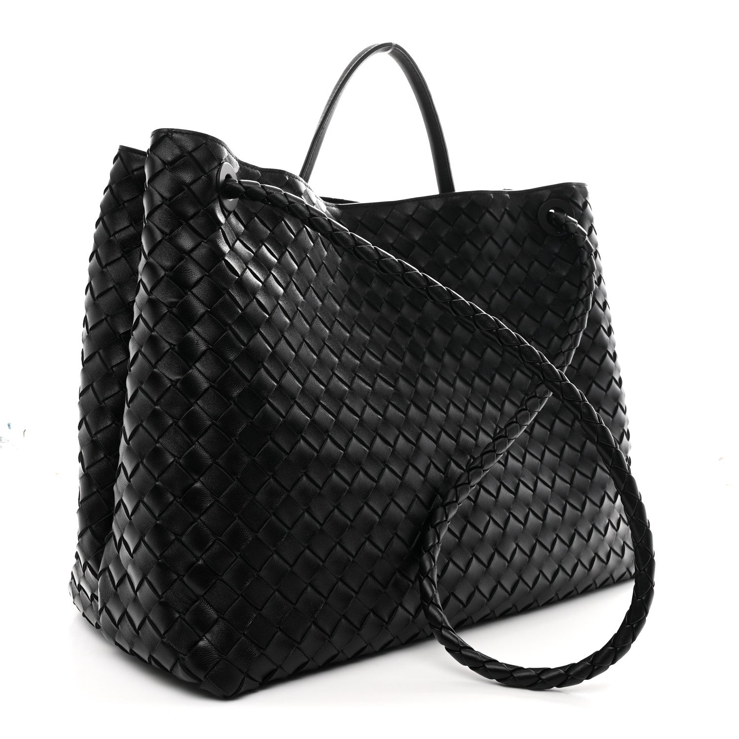 BOTTEGA VENETA ANDIAMO LARGE TOTE IN INTRECCIATO LEATHER - SIDE VIEW