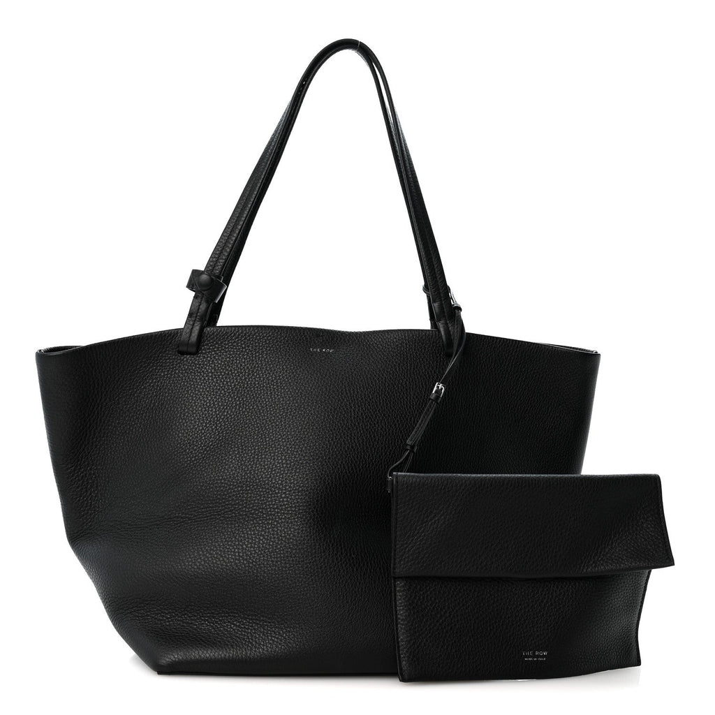 The Row Grained Calfskin Park Tote Three Black