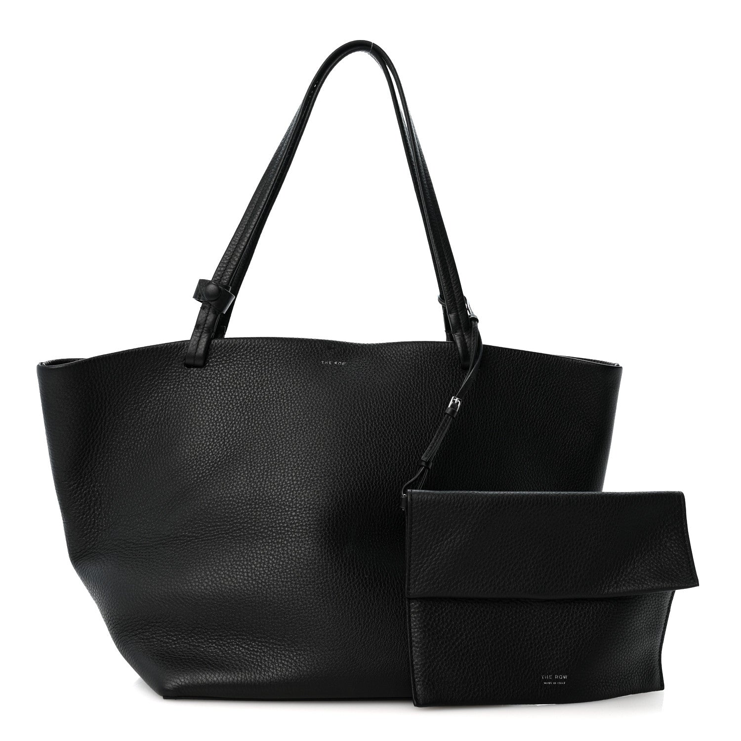 The Row Grained Calfskin Park Tote Three Black