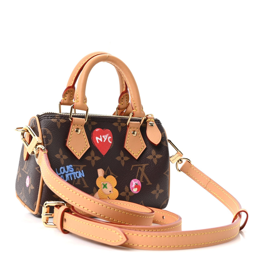 Louis Vuitton Monogram 57th Street NYC Nano Speedy Yellow Cab