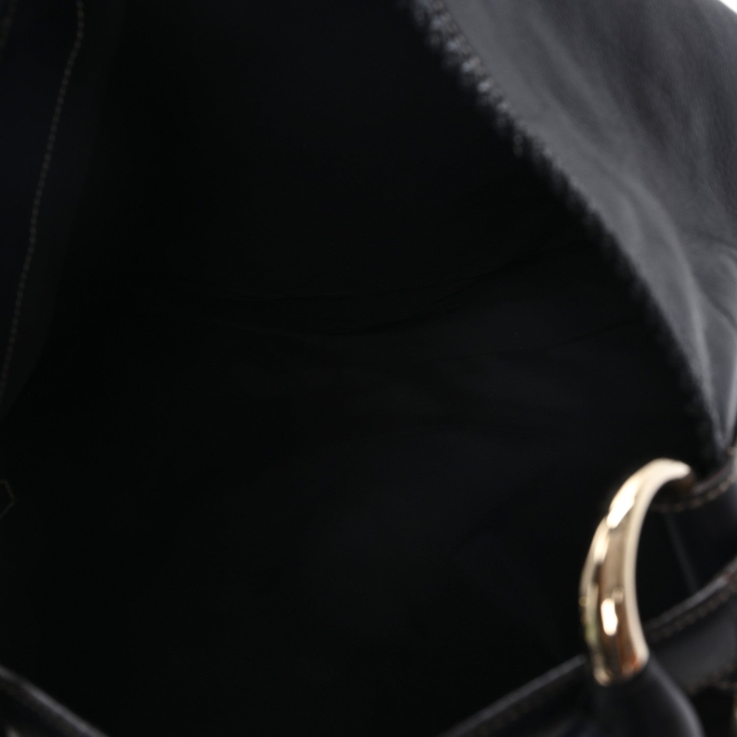 Gucci Calfskin Large Horsebit Chain Hobo Black