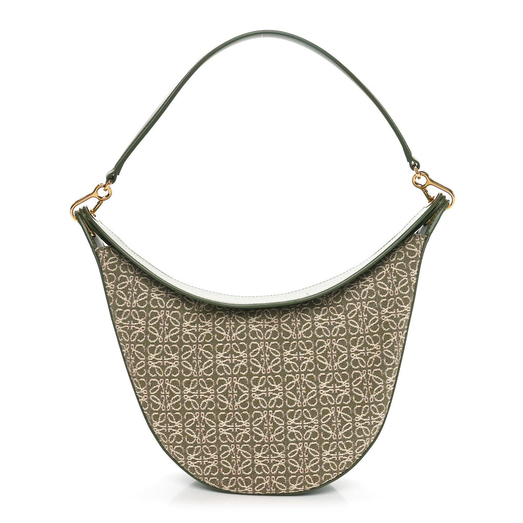 Loewe Jacquard Anagram Calfskin Luna Bag Avocado