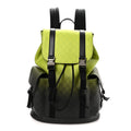 Gucci GG Supreme Monogram Large Double Buckle Backpack Green