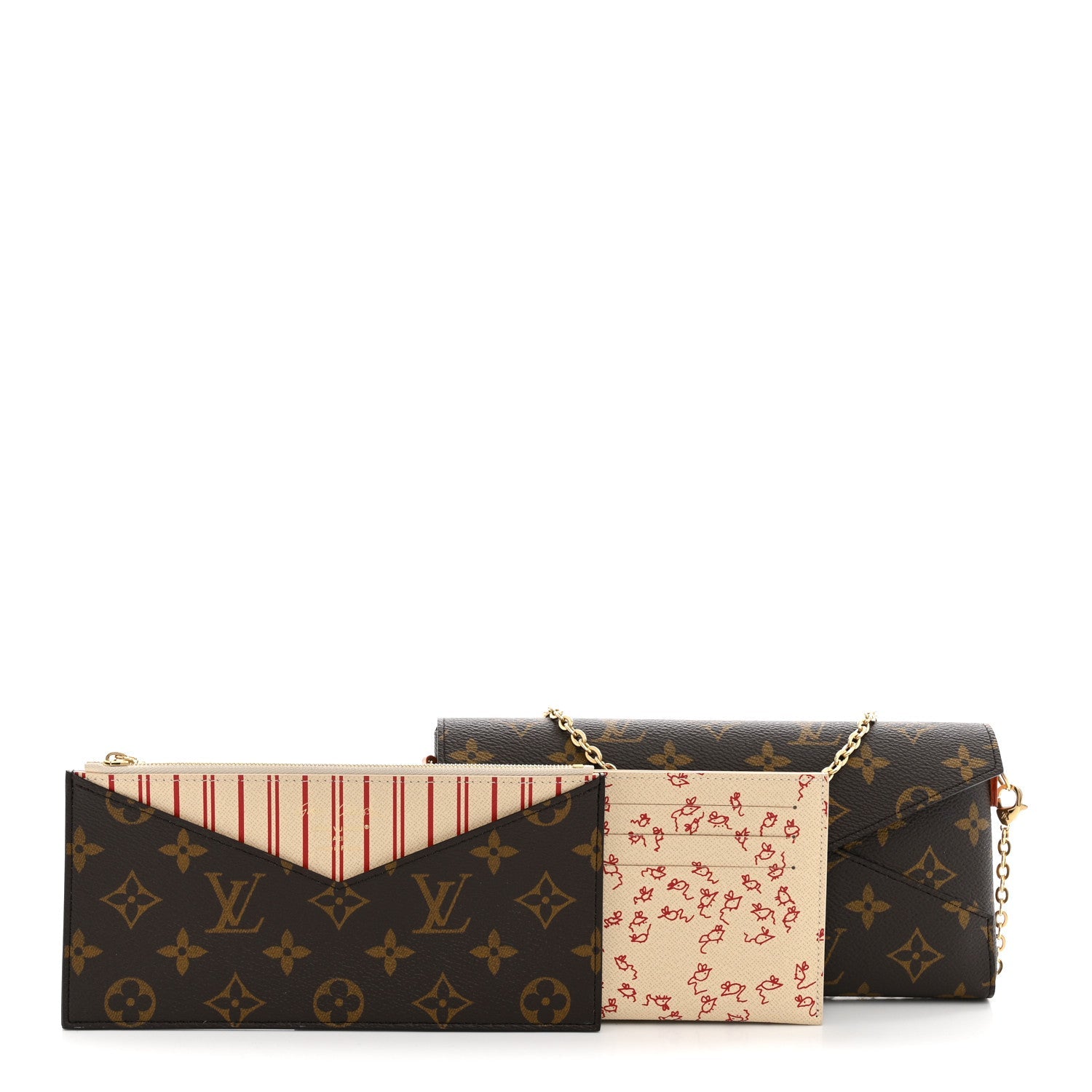 Louis Vuitton Monogram Grace Coddington Kirigami Organizer On Chain Beige