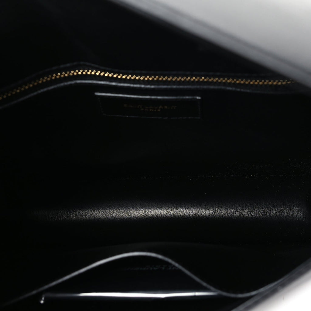 Saint Laurent Smooth Calfskin Carre Satchel Black
